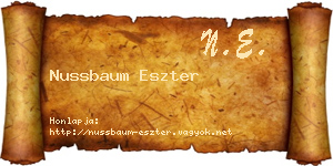 Nussbaum Eszter névjegykártya