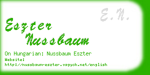 eszter nussbaum business card
